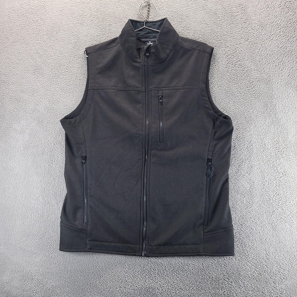 Kuhl Vest Mens L Black Impakt Windbreaker Full Zip Pockets Hiking Outdoor
